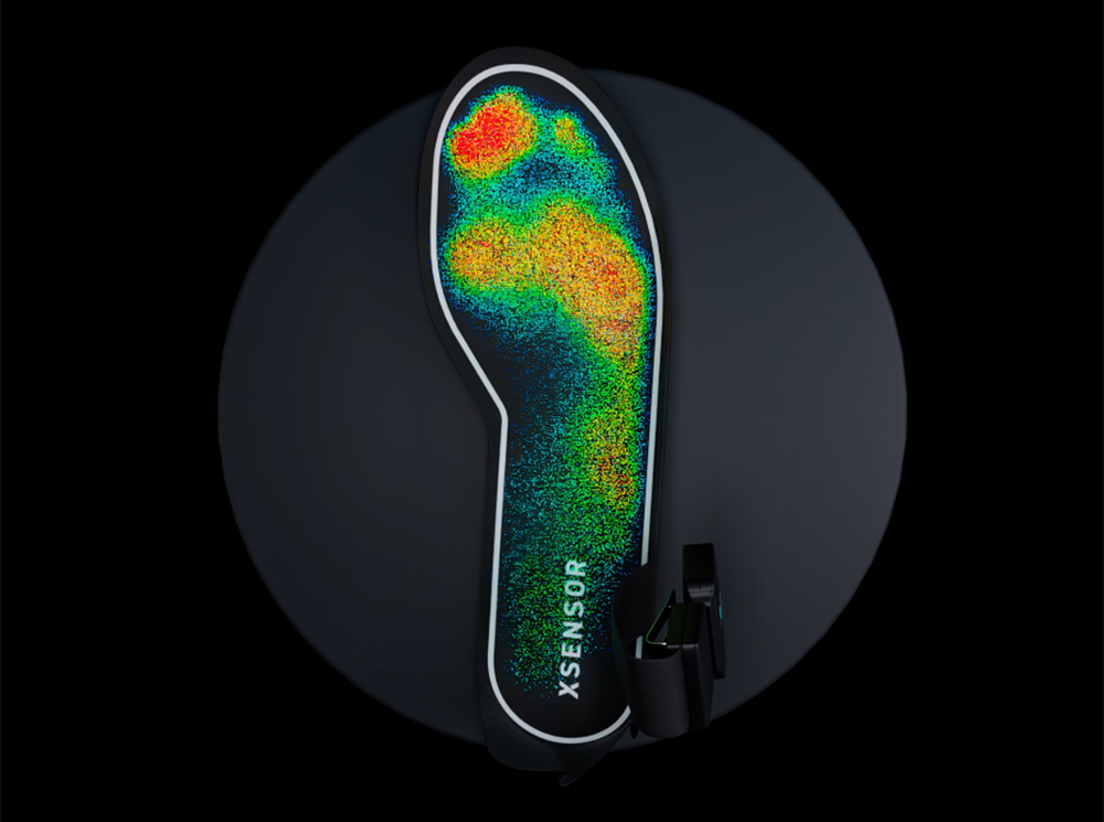 XSENSOR's Intelligent Insoles showing pressure imagery.